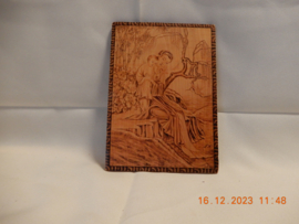 art nr: 488 vintage handgesneden plaque uit Peru