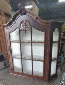 art nr: 637 vintage vitrine kast voor aan de wand