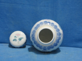 art nr: 1431 vintage Delft Blauwe pot met deksel