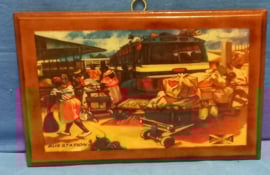 art nr: 576 vintage Plaque uit Burkina Faso Afrika