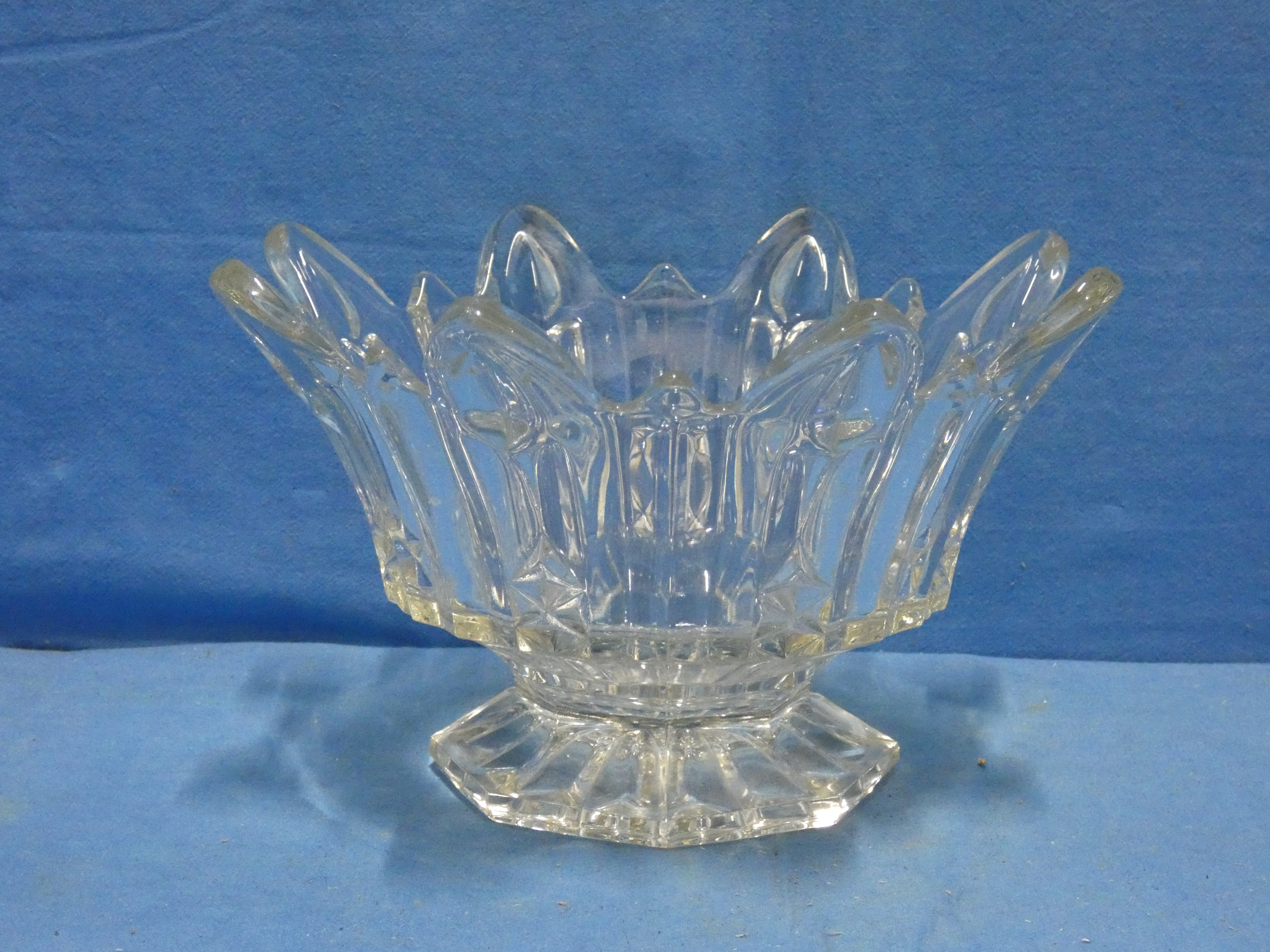 art nr: 1243 vintage glazen fruitschaal
