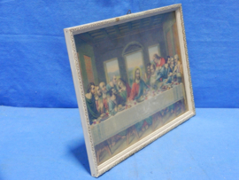 art nr: 633 vintage schilderij met het laatste avondmaal van Jezus Christus