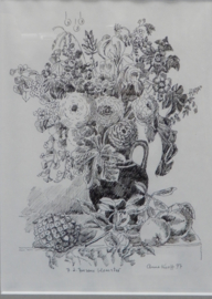 art nr: 625 vintage pentekening van Anne Kiroff