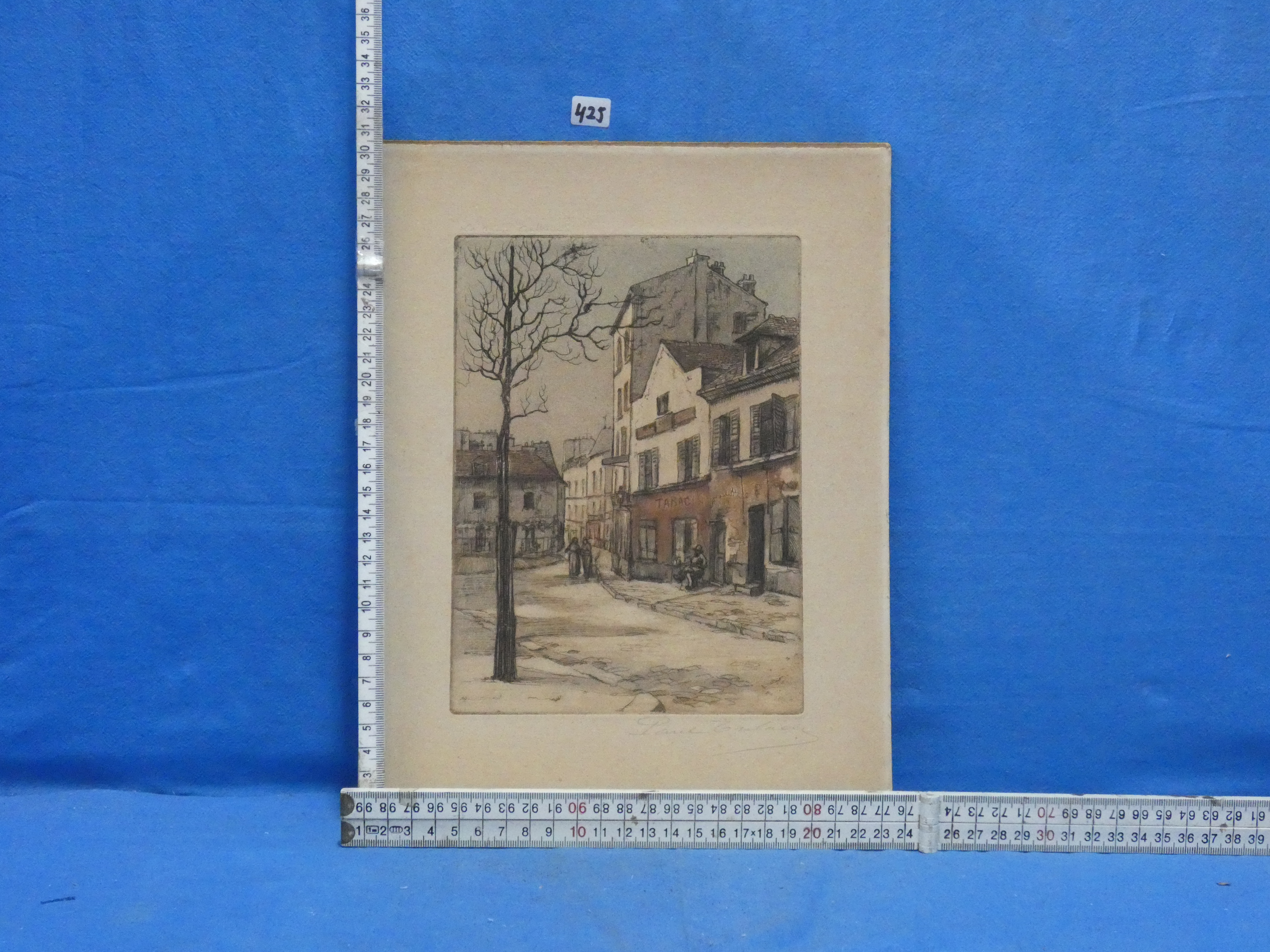 art nr: 425 vintage waterverf schilderij Pauline Z