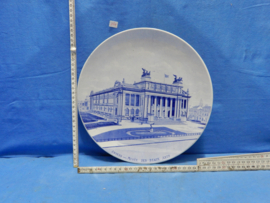 art nr: 764 vintage delft blauw herinnering bord uit Frankrijk