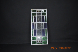 art nr: 700 vintage glas in lood raam opgebouwd in Mondriaan blokken