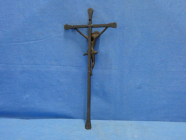 art nr: 1292 vintage koperen kruis van Christus