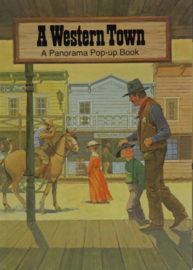 art nr: 952 vintage pop-up panorama boek, A Western Town