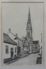 art nr: 616 vintage pentekening van Klundert door Dick Ottenvanger