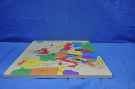 art nr: 889 vintage houten bord puzzel van Europa
