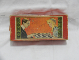 art nr: 975 vintage doosje met damstenen