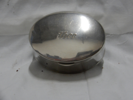 art nr: 936 antiek verzilverde thee doos