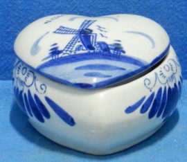 art nr: 1068 antiek delfts blauw keramieken snuif doosje