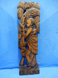 art nr: 705 vintage houtsnijwerk uit Burundi