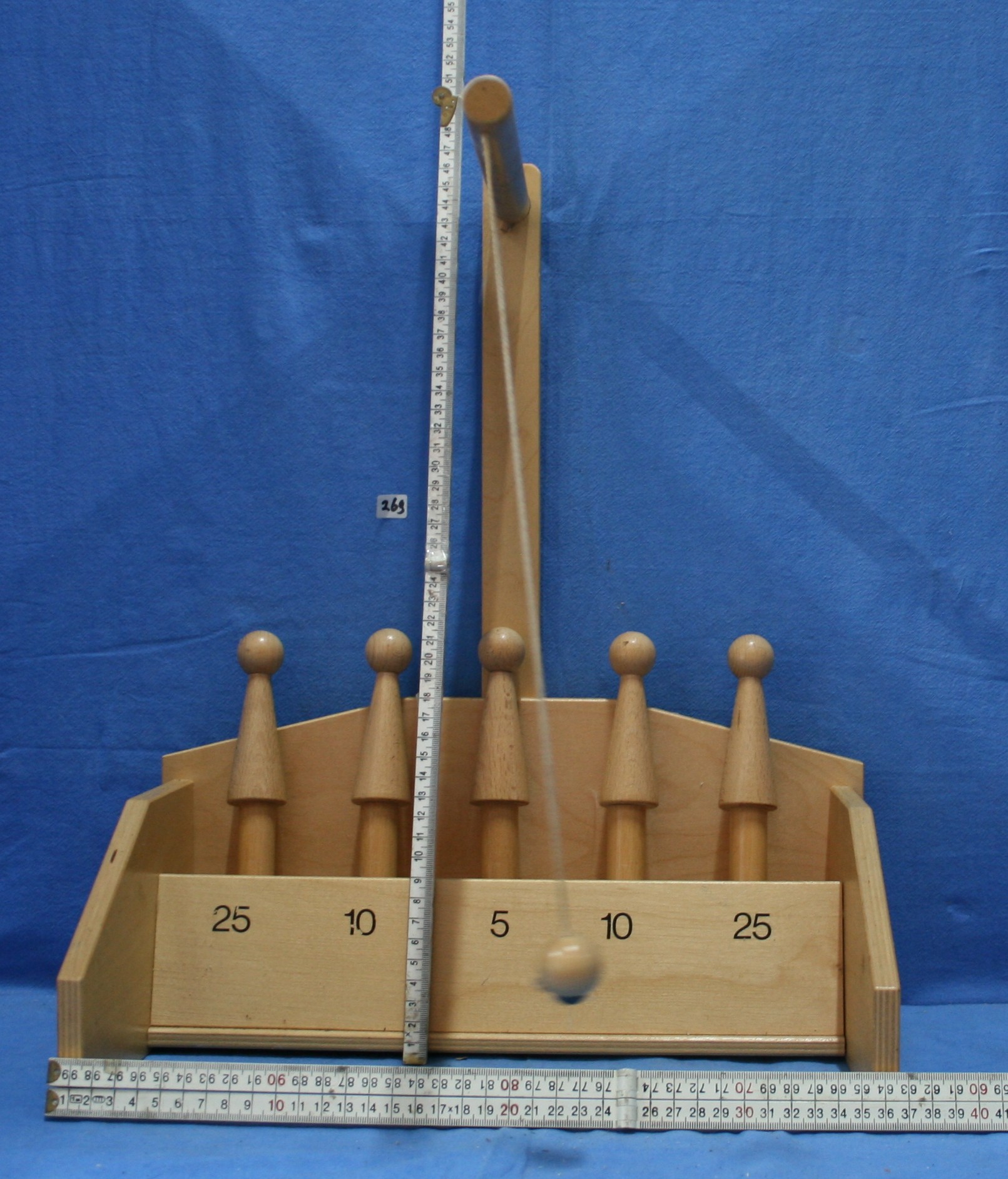 art nr: 269 vintage houten behendigheid spel