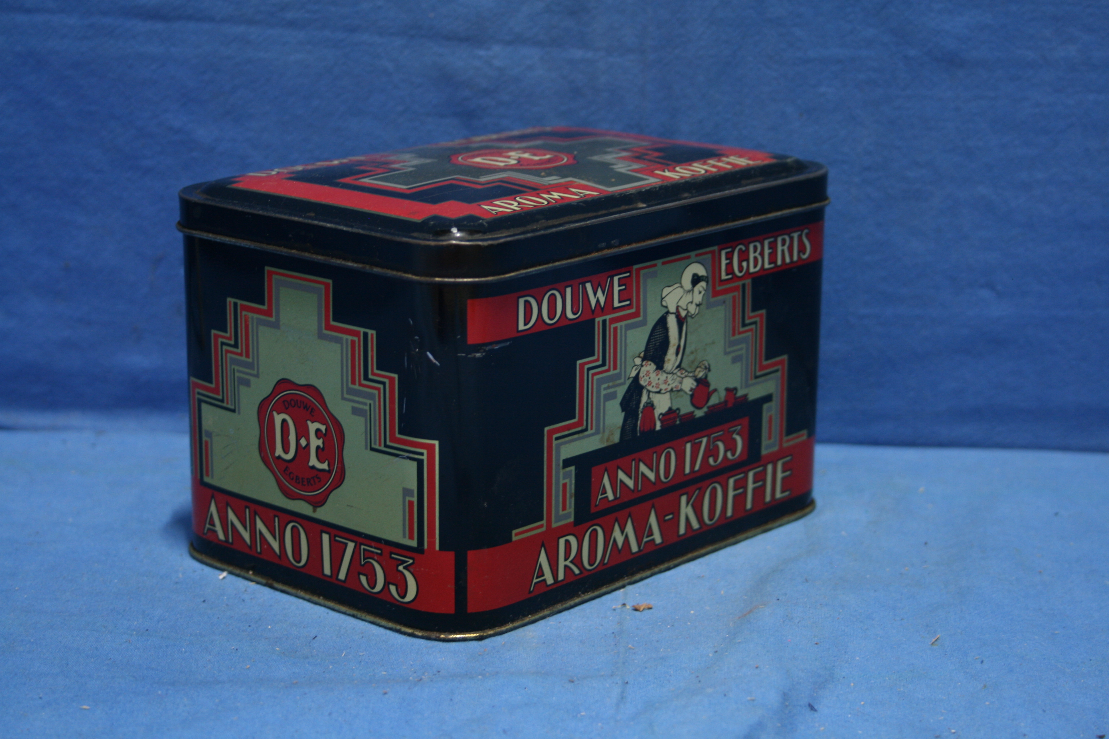 art nr: 493 vintage DE Douwe Egberts bewaarblik