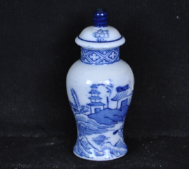 art nr: 1587 vintage Delft Blauw klein vaasje