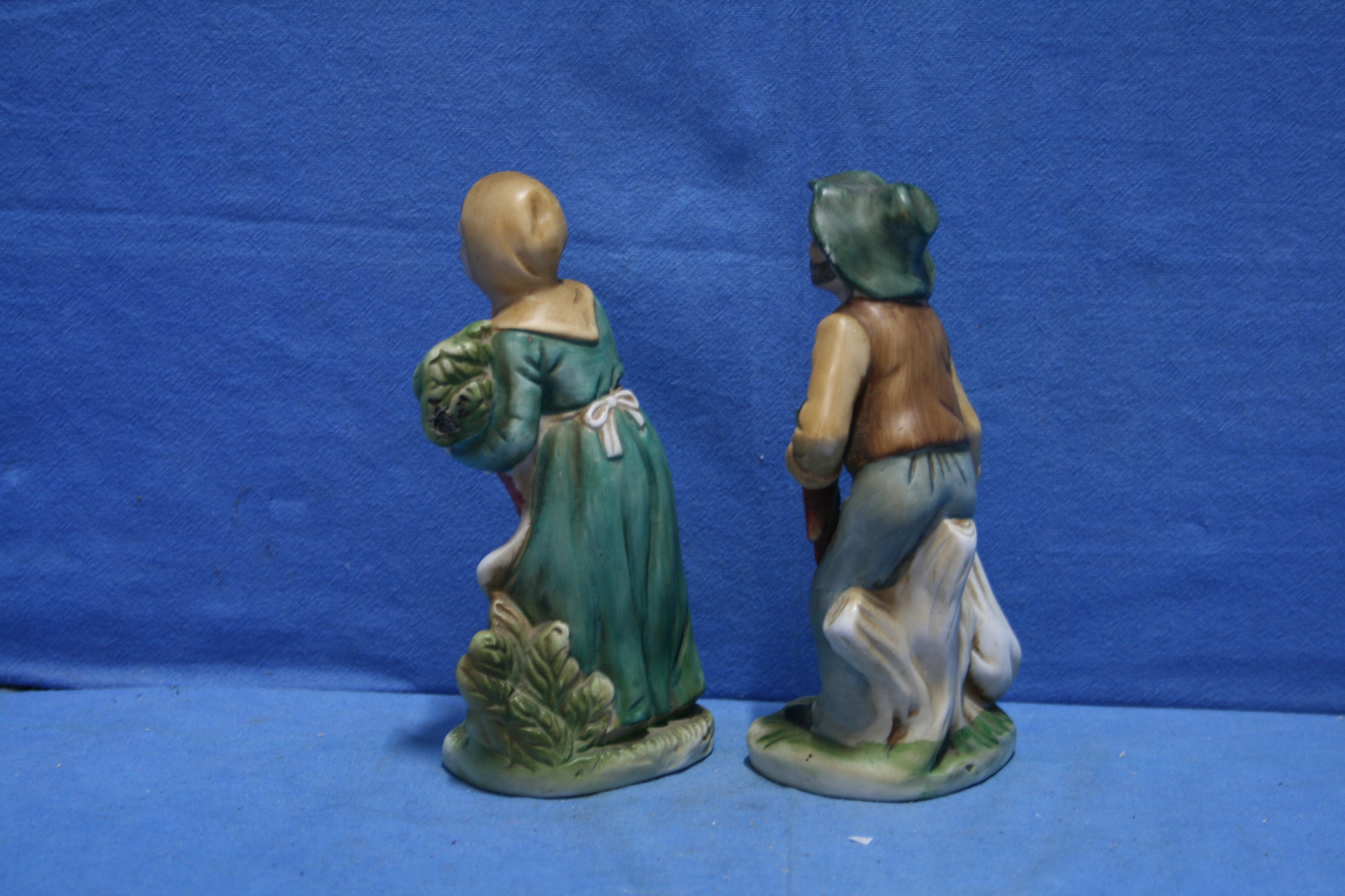 art nr: 1154 vintage beelden van een oude man en vrouw