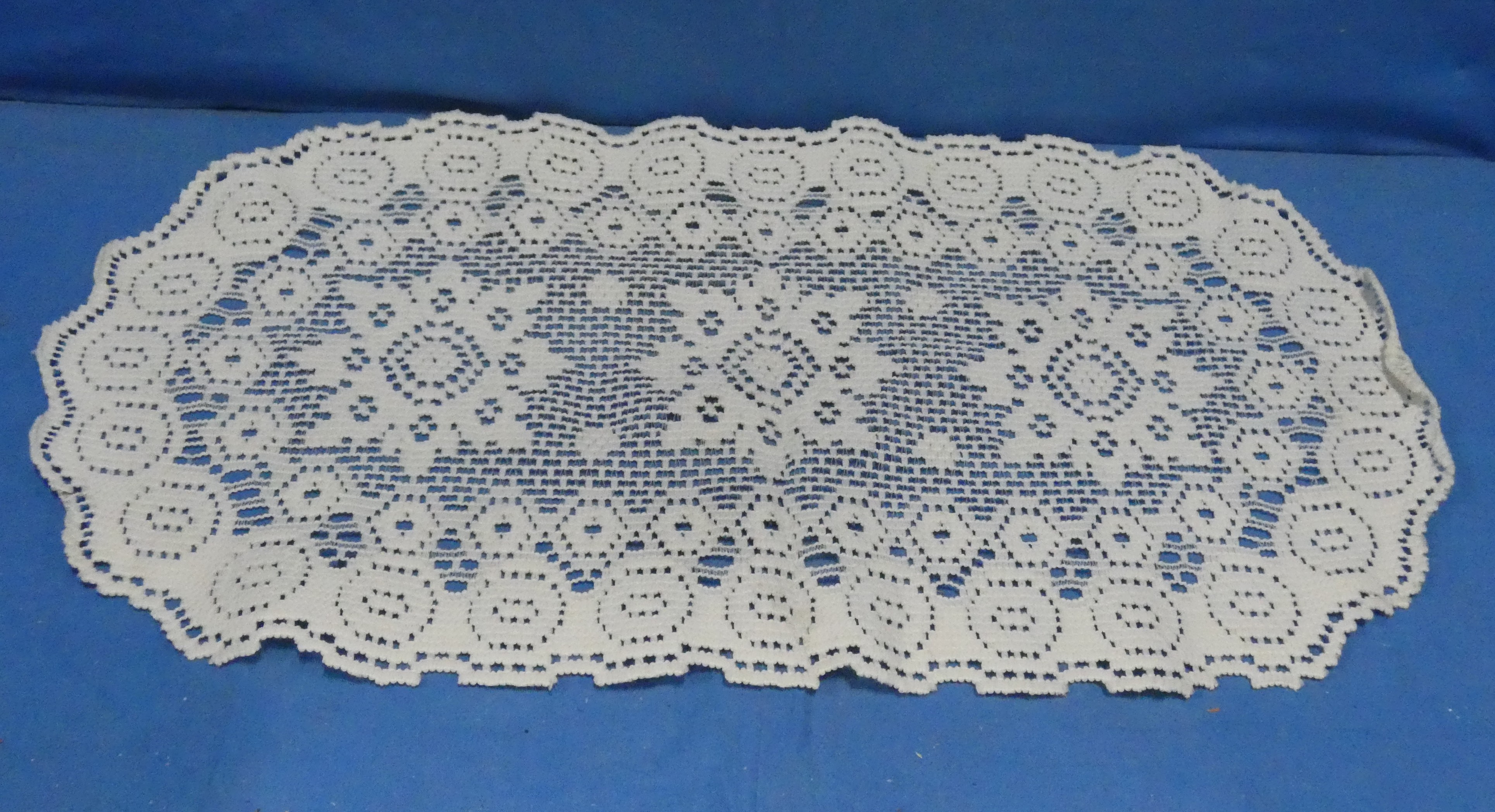 art nr: 1234 vintage gehaakt kleedje kleur wit