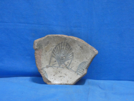 art nr: 1346 vintage Fossil van een schelp