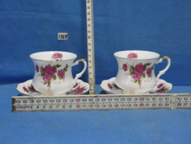 art nr: 1337 vintage kop en schotel van Royal Ascot Red Rose