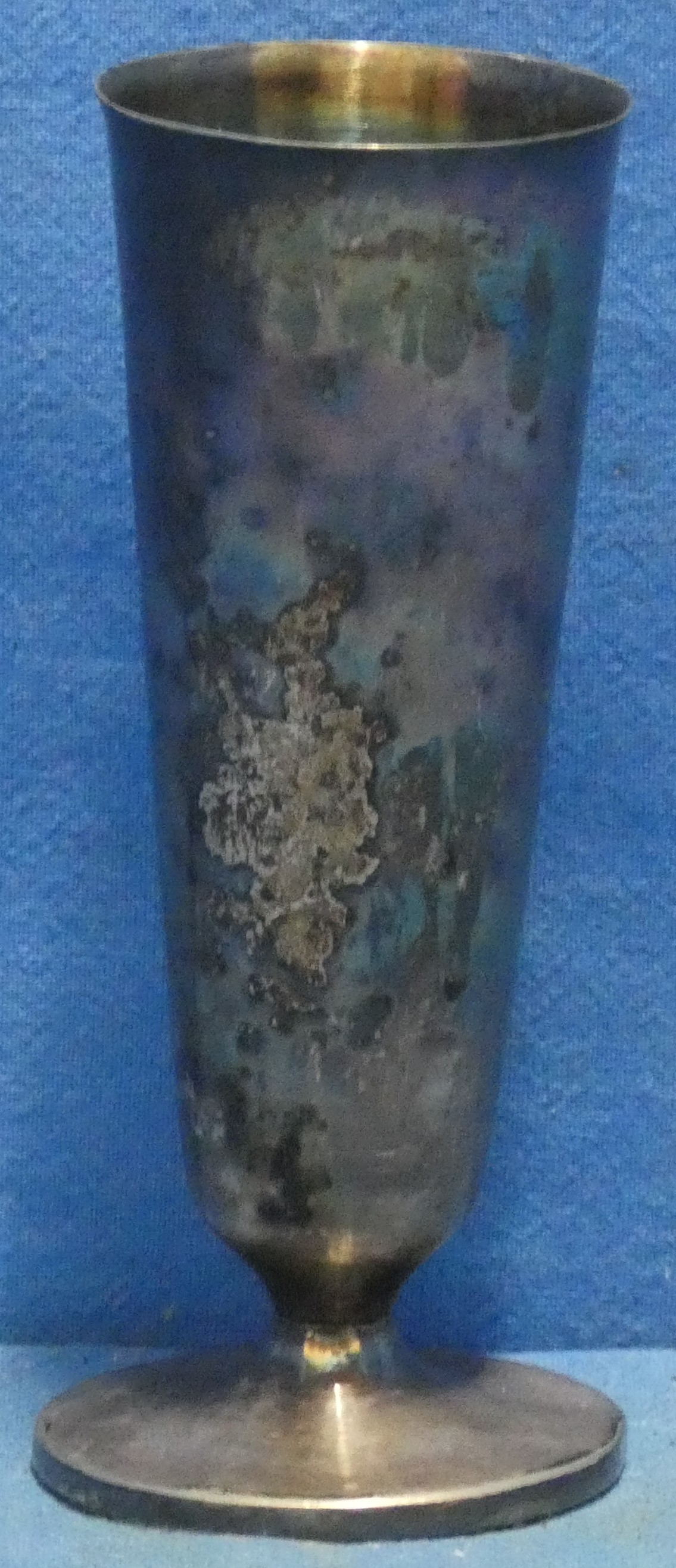 art nr: 1247 vintage zilveren bloemenvaasje
