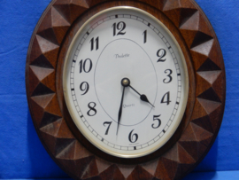 art nr: 630 vintage Vedette eiken wandklok