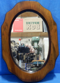 art nr: 651 vintage eiken wandspiegel