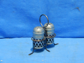art nr: 752 vintage zilveren peper en zoutstel