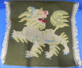 art nr: 568 vintage tafelkleedje met leeuw afbeelding