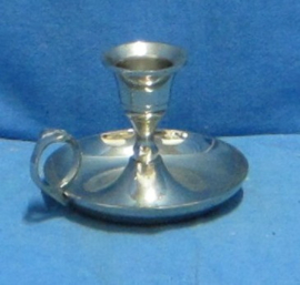 art nr: 283 vintage verzilverde kaarsenstandaard