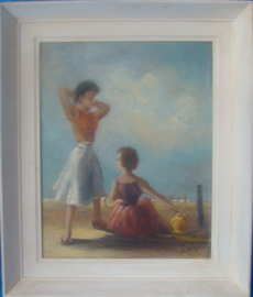 art nr: 58 vintage schilderij uit jaren 60