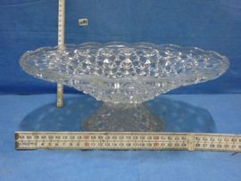 art nr: 1287 vintage glazen fruitschaal zeer decoratief bewerkt