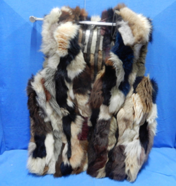 art nr: 623 vintage konijnen bodywarmer van bont