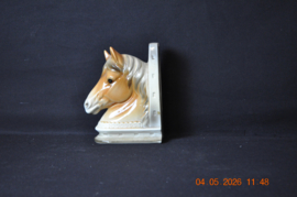 art nr: 744 vintage paardenhoofd boekensteun