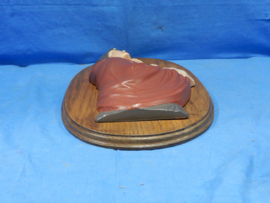 art nr: 730 vintage gipsen plaque in 3D van Maria met kind