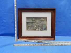 art nr: 606 vintage 3D schilderij met een keukenafbeelding uit 1700