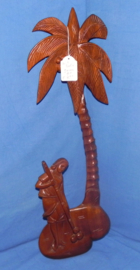 art nr: 246 tropisch houtsnijwerk palmboom