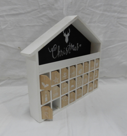 art nr: 34 vintage advent huisje met vakjes