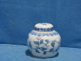 art nr: 1431 vintage Delft Blauwe pot met deksel