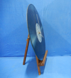 art nr: 1026 vintage Langspeelplaat klok van glas