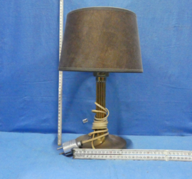 art nr: 1308 vintage koperen schemerlamp