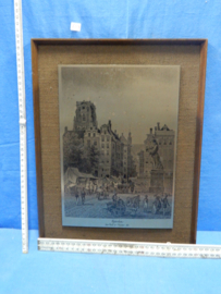 art nr: 627 vintage koper ets van Rotterdam uit 1864