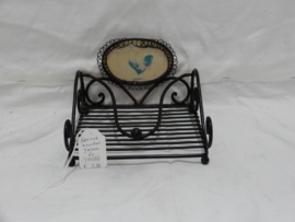 art nr: 1017 vintage servethouder van metaal