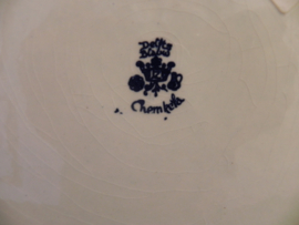 art nr: 430 vintage delft Blauw bord paard en wagen