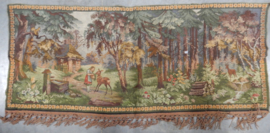 art nr: 839 vintage sprookjes wandkleed van roodkapje