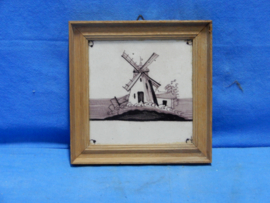 art nr: 716 vintage wandtegeltjes ingelijst uit 1700-1750