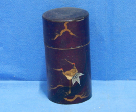 art nr: 1039 vintage babyflesvoeding koper bewaarkoker