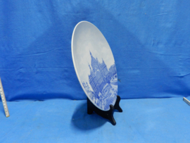 art nr: 765 vintage delft blauw herinnering bord uit Frankrijk