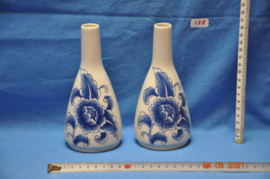 art nr 158 vintage delfts blauwe bloemen vaasjes